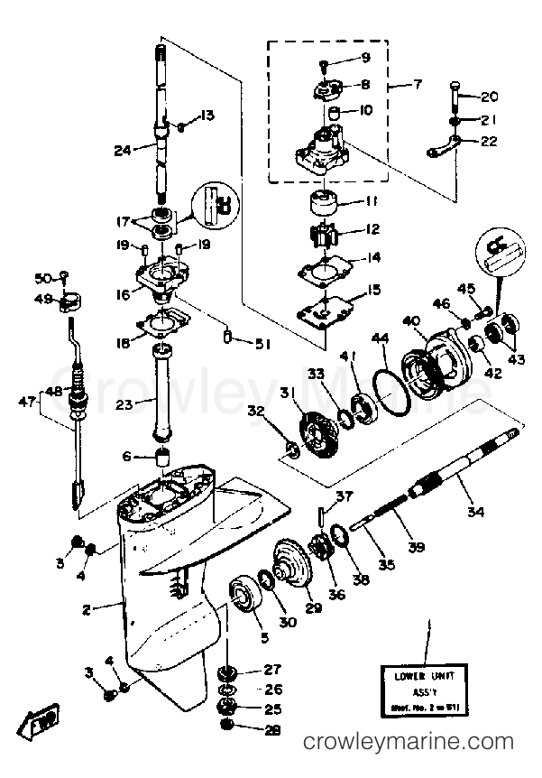 Yamaha Motors FT9.9EXJ - LOWER DRIVE 1