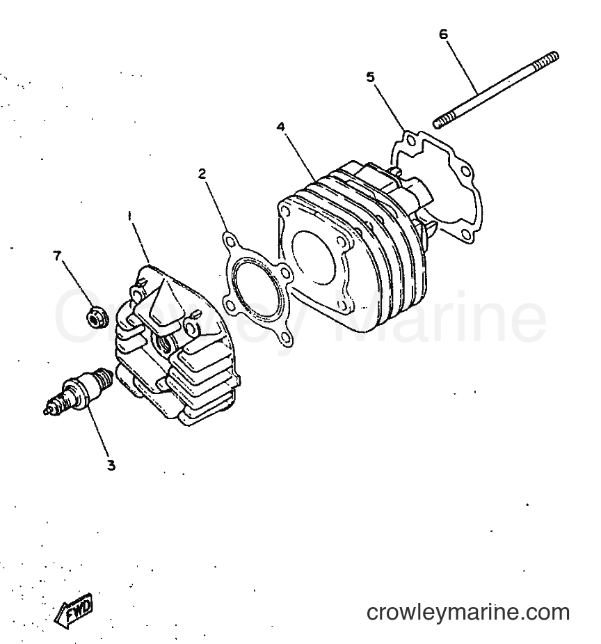 1998 Scooter YN50 - YN50 (5AD5) [010] - CYLINDER & CRANKCASE