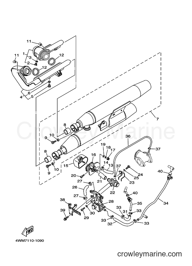 2001 Cruiser XV1600AS - XV1600AS (5MB6) [010] - EXHAUST