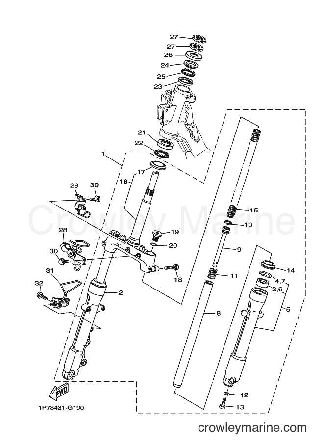 Yamaha Motors AT115 (1P7B) [010] - STEERING
