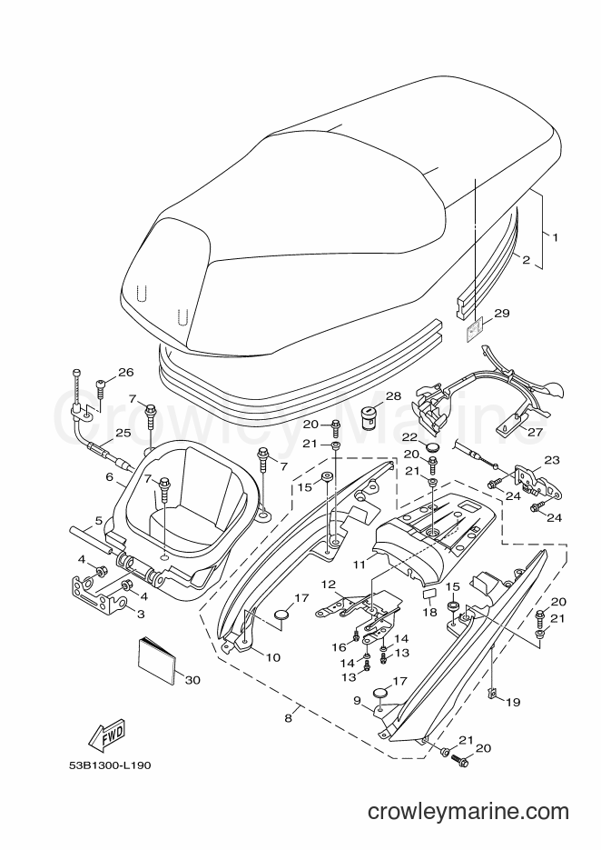 2012 Scooter HW125 - HW125 (53B1) [010] - SEAT