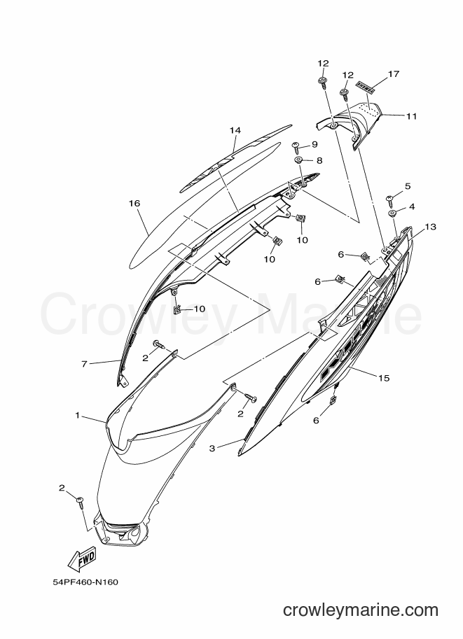 2014 Scooter AL115F - AL115F (54PG) [010] - SIDE COVER