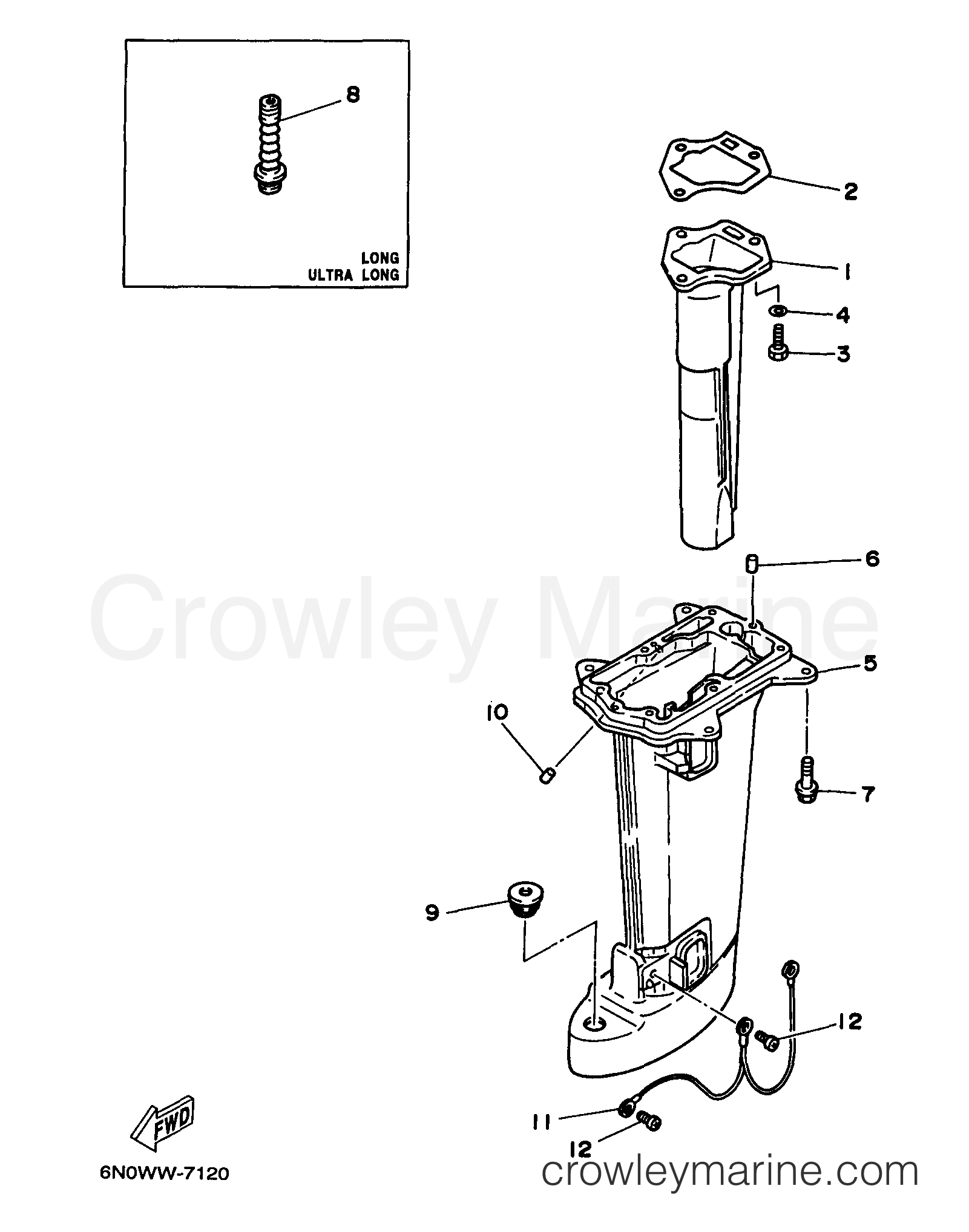 Yamaha Motors 8MLHW - UPPER CASING