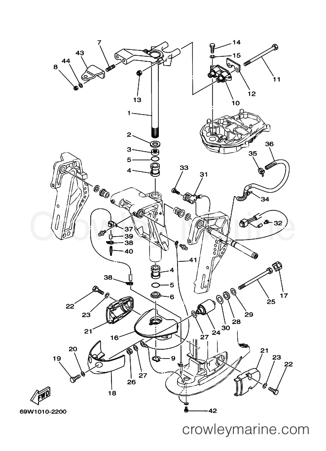 Yamaha Motors F60A (69W1) [040] - BRACKET 2