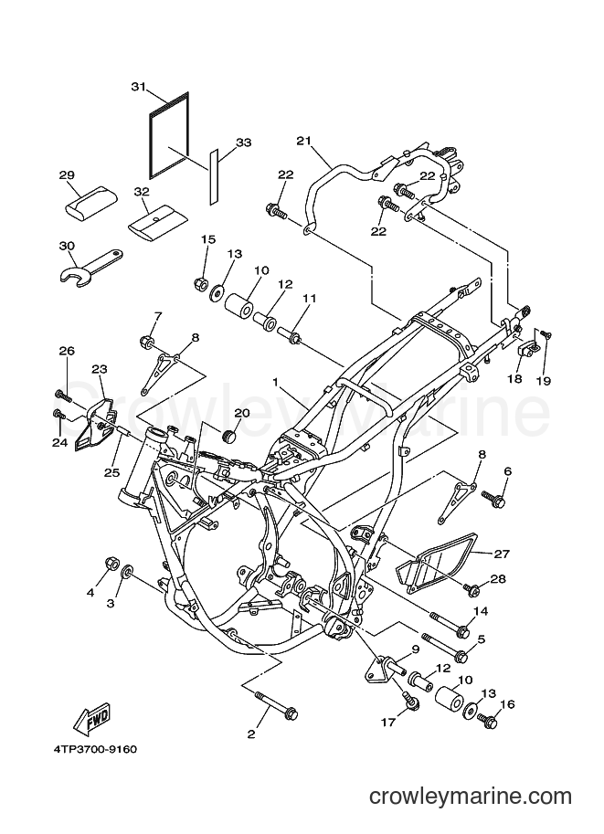 1999 Dirt Bike DT230 - DT230 (4TP3) [010] - FRAME