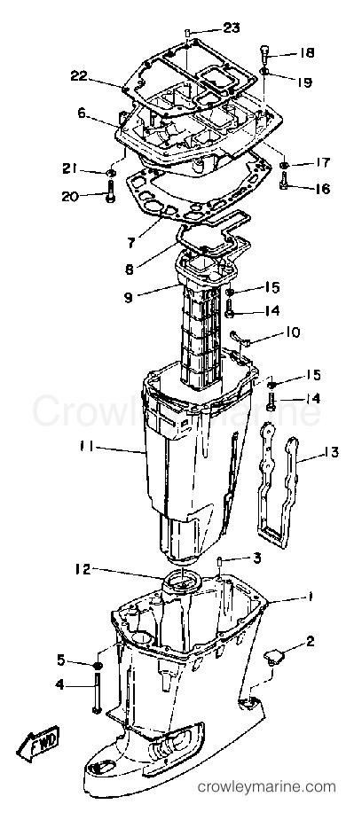 Yamaha Motors C85TLRP - UPPER CASING