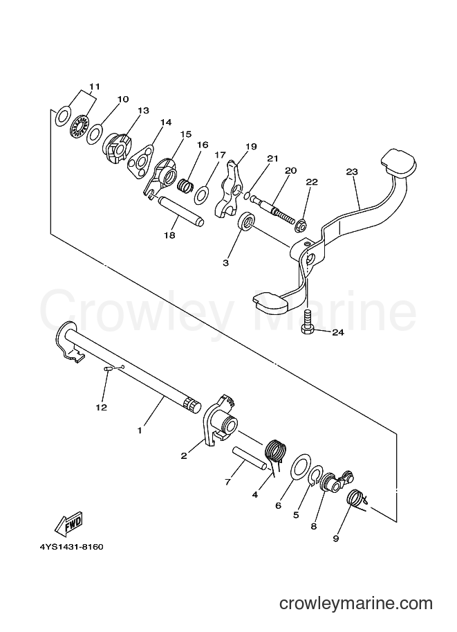 1998 Scooter T105 - T105 (4YS2) [010] - SHIFT SHAFT