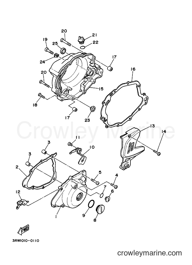 1994 Dirt Bike XT225 - XT225 (4BE9) [010] - CRANKCASE COVER 1