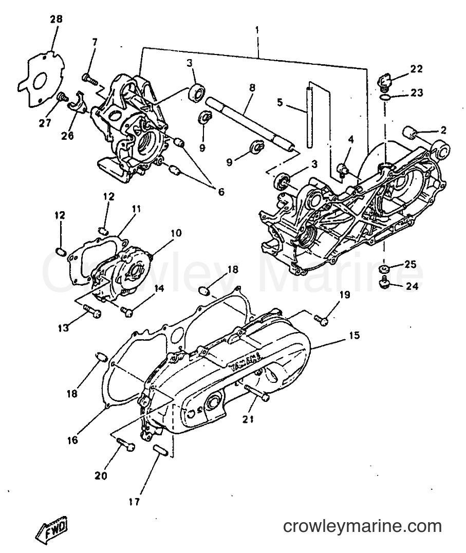 Yamaha Motors YN50 (5BX1) [010] - CRANKCASE