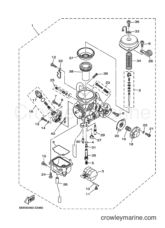 2005 Scooter AT115C - AT115C (5MX6) [010] - CARBURETOR