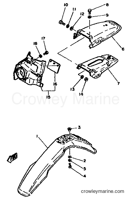 1981 Dirt Bike XT250 - XT250 (5G4) [999] - FENDER