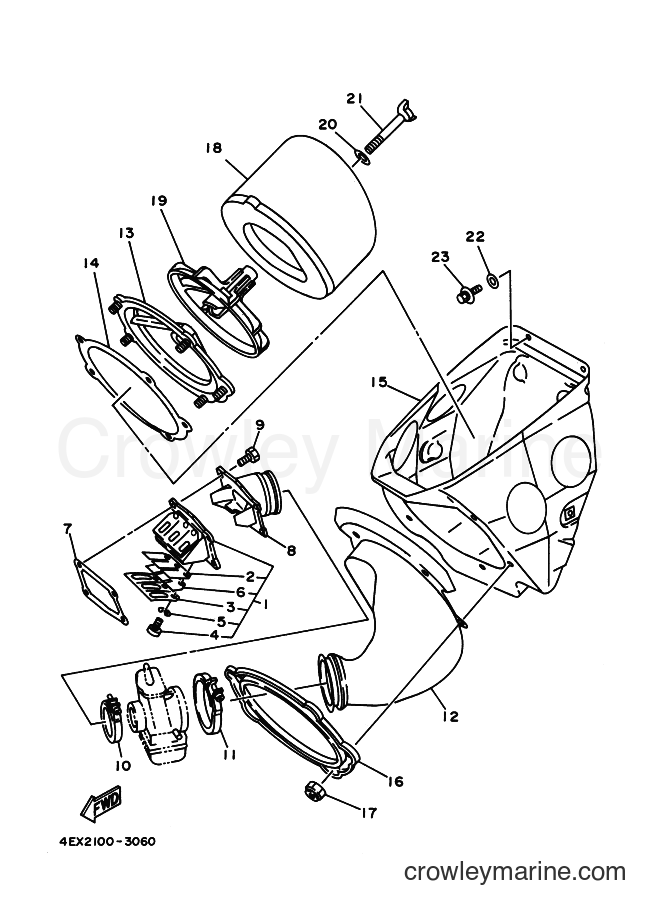 1993 Dirt Bike YZ125 - YZ125 (4EX2) [020] - INTAKE
