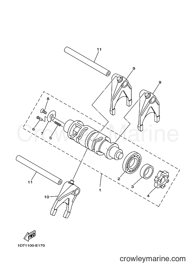 Yamaha Motors XV1900A (4D56) [010] - SHIFT CAM & FORK