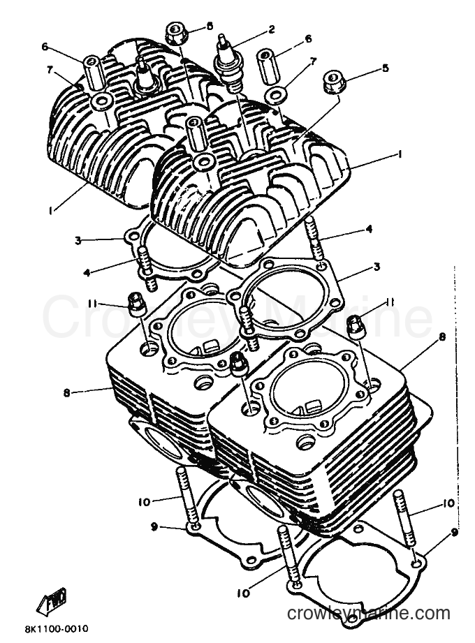 1991 Snowmobile SR540 - SR540 (86P3) [010] - CYLINDER