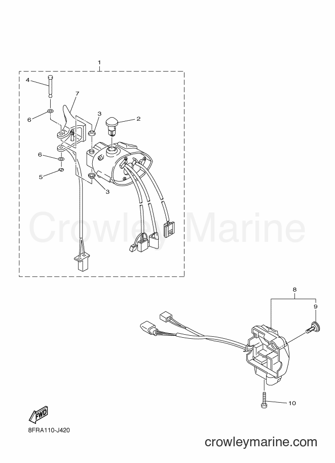 Yamaha Motors RX10ST3 (8LA2) [020] - HANDLE SWITCH & LEVER
