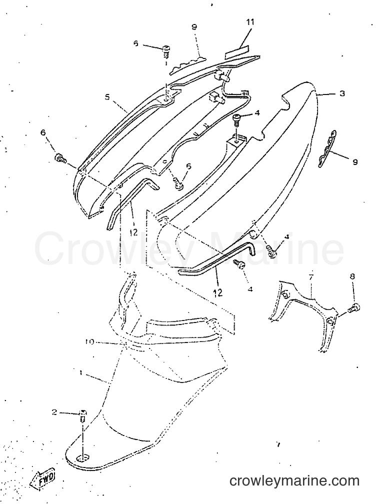 1998 Scooter YN50 - YN50 (5BV1) [010] - SIDE COVER