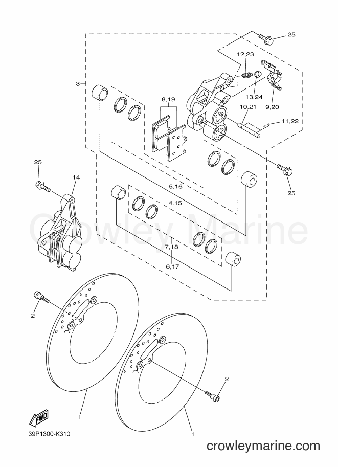 2011 Street Bike FZ8-S - FZ8-S (42P1) [050] - FRONT BRAKE CALIPER