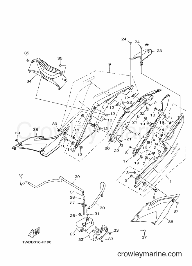 Yamaha Motors YZF-R25 (1WDB) [010] - SIDE COVER