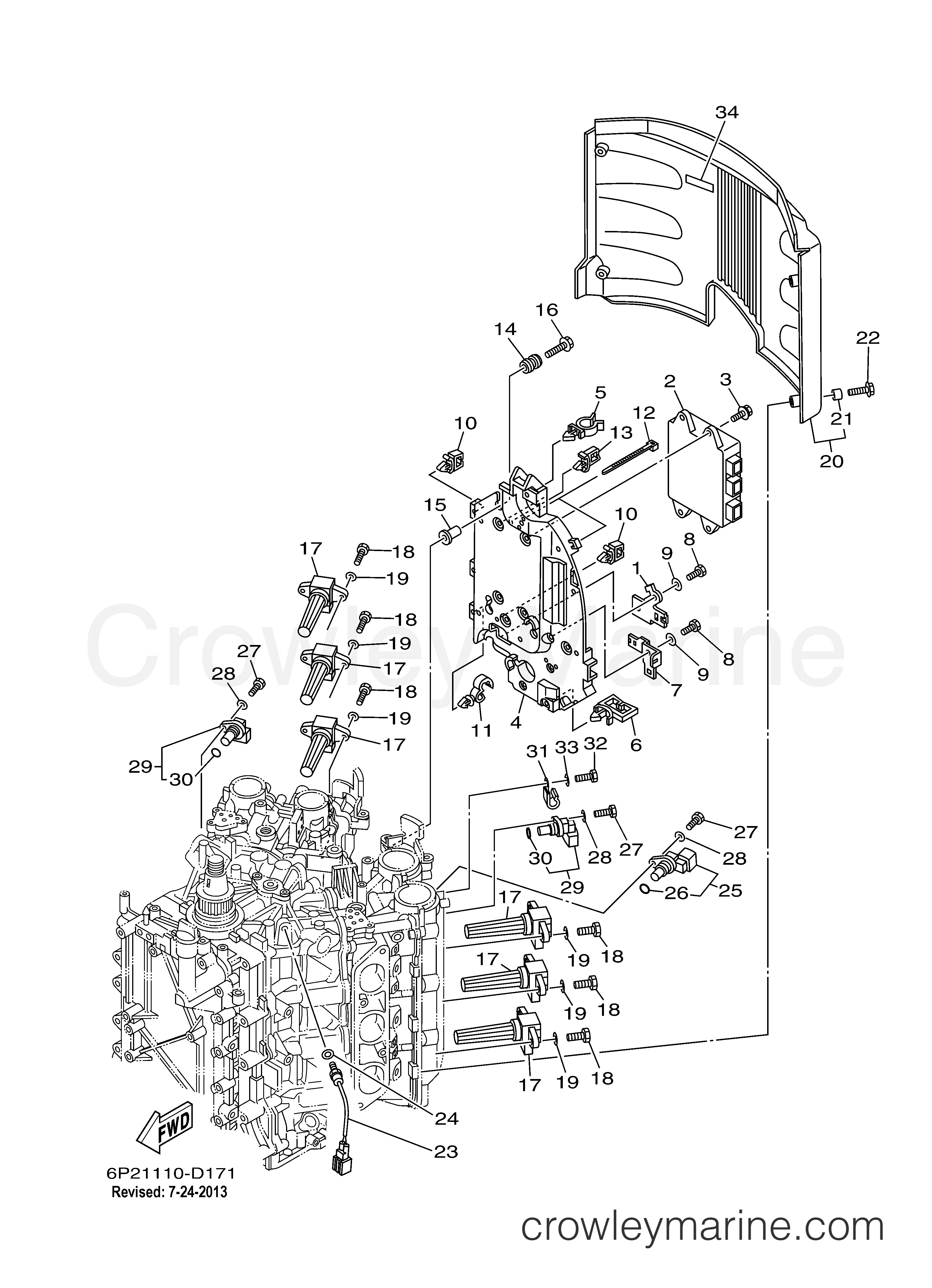 ELECTRICAL 1 - 2005 Yamaha Outboard 250hp F250TXR | Crowley Marine