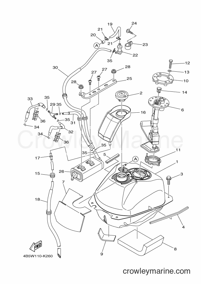 2011 Maxi-Scooter XP500 - XP500 (4B5W) [010] - FUEL TANK