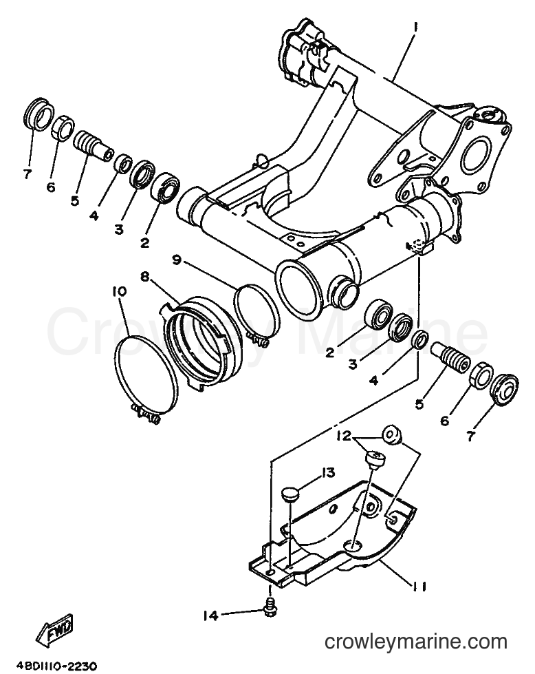Yamaha Motors YFB250 (4BD2) [010] - REAR ARM