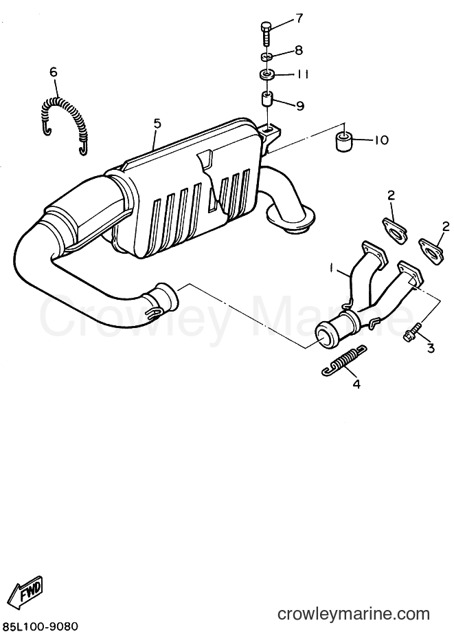 Yamaha Motors CS340EP (87E1) [010] - EXHAUST