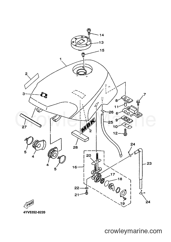 2001 Scooter TZR50 - TZR50 (4YV5) [010] - FUEL TANK