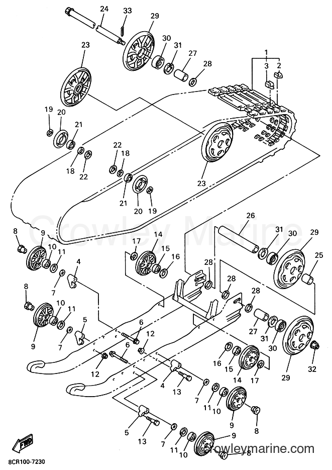 1997 Snowmobile VX500XT - VX500XT (8DC1) [010] - TRACK SUSPENSION 1