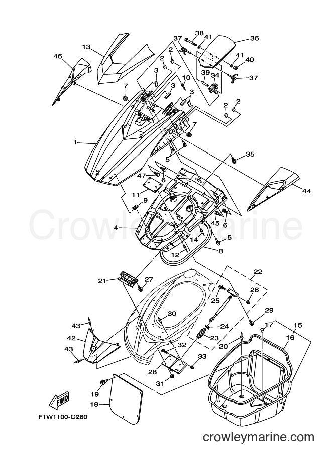 Yamaha Motors FX1800-K (F1WN) [020] - ENGINE HATCH 2