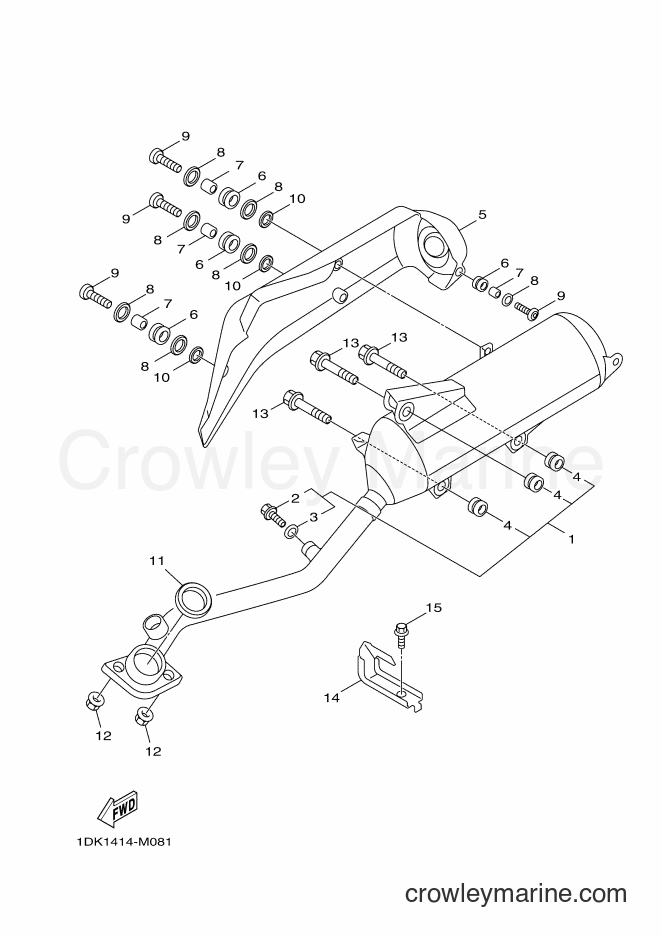 2015 Scooter XC155 - XC155 (2SW2) [010] - EXHAUST