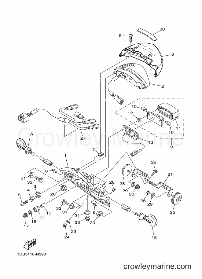 Yamaha Motors XV1900CU (BL96) [010] - TAILLIGHT