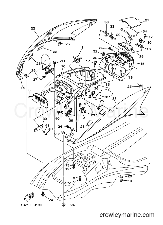 Yamaha Motors FX1100 (F1S7) [020] - ENGINE HATCH 1