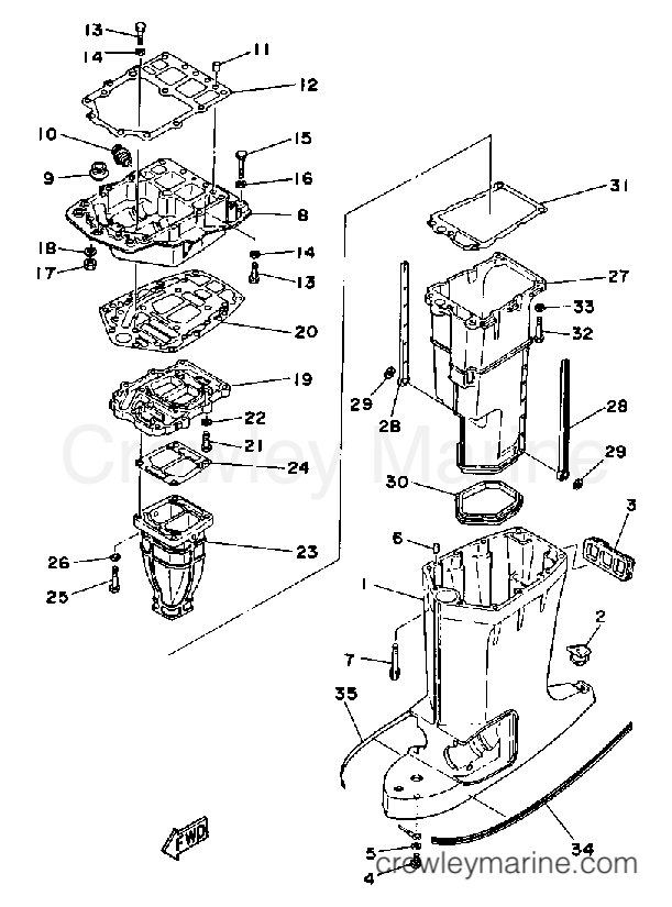 Yamaha Motors PROV150LF - UPPER CASING