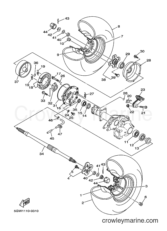2000 ATV YFM400N - YFM400N (5GW3) [010] - REAR WHEEL