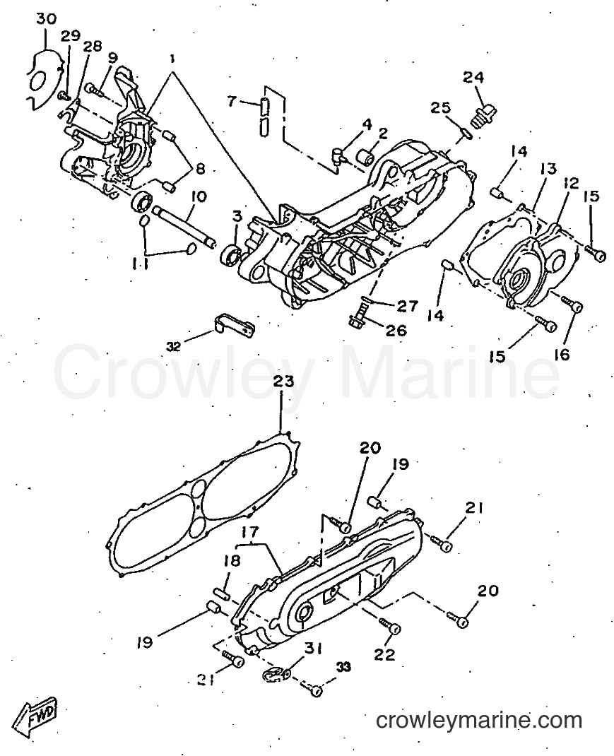 1997 Scooter CW50RS - CW50RS (4TD8) [999] - CRANKCASE