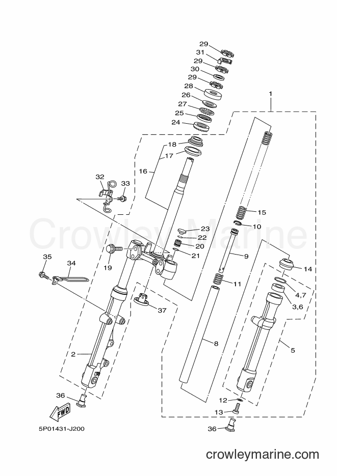 Yamaha Motors AT135C (5P08) [010] - STEERING