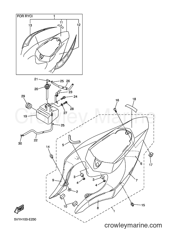 Yamaha Motors YZF-R1 (5VYK) [010] - SIDE COVER