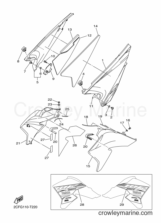 2018 Dirt Bike WR250R - WR250R (2CFJ) [010] - SIDE COVER
