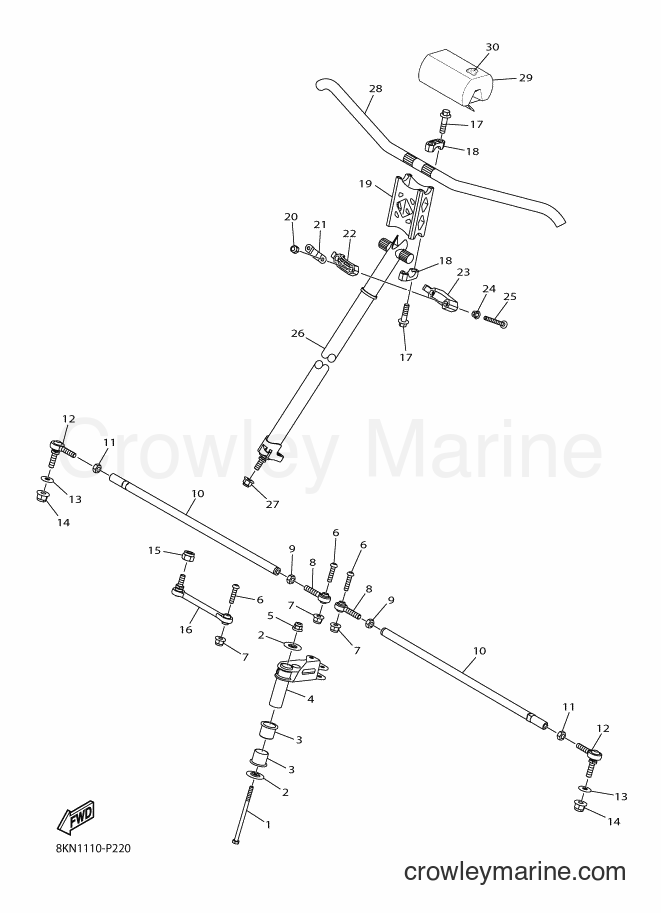 Yamaha Motors SRV10RL (8KN3) [010] - STEERING