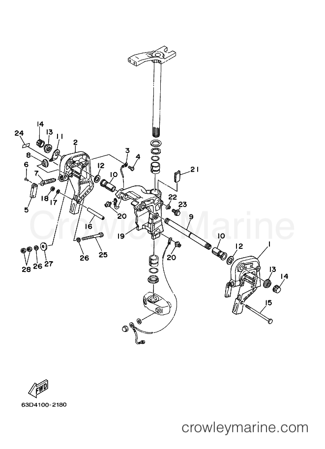 Yamaha Motors 40VET (63D7) [030] - BRACKET 2