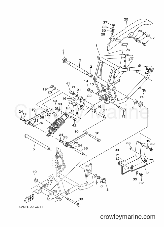 2014 Cruiser XV1700AS - XV1700AS (2PU3) [010] - REAR ARM & SUSPENSION