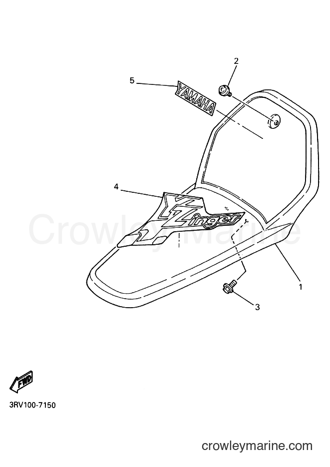 1997 Dirt Bike PW80 - PW80 (4BC7) [070] - FRONT FENDER
