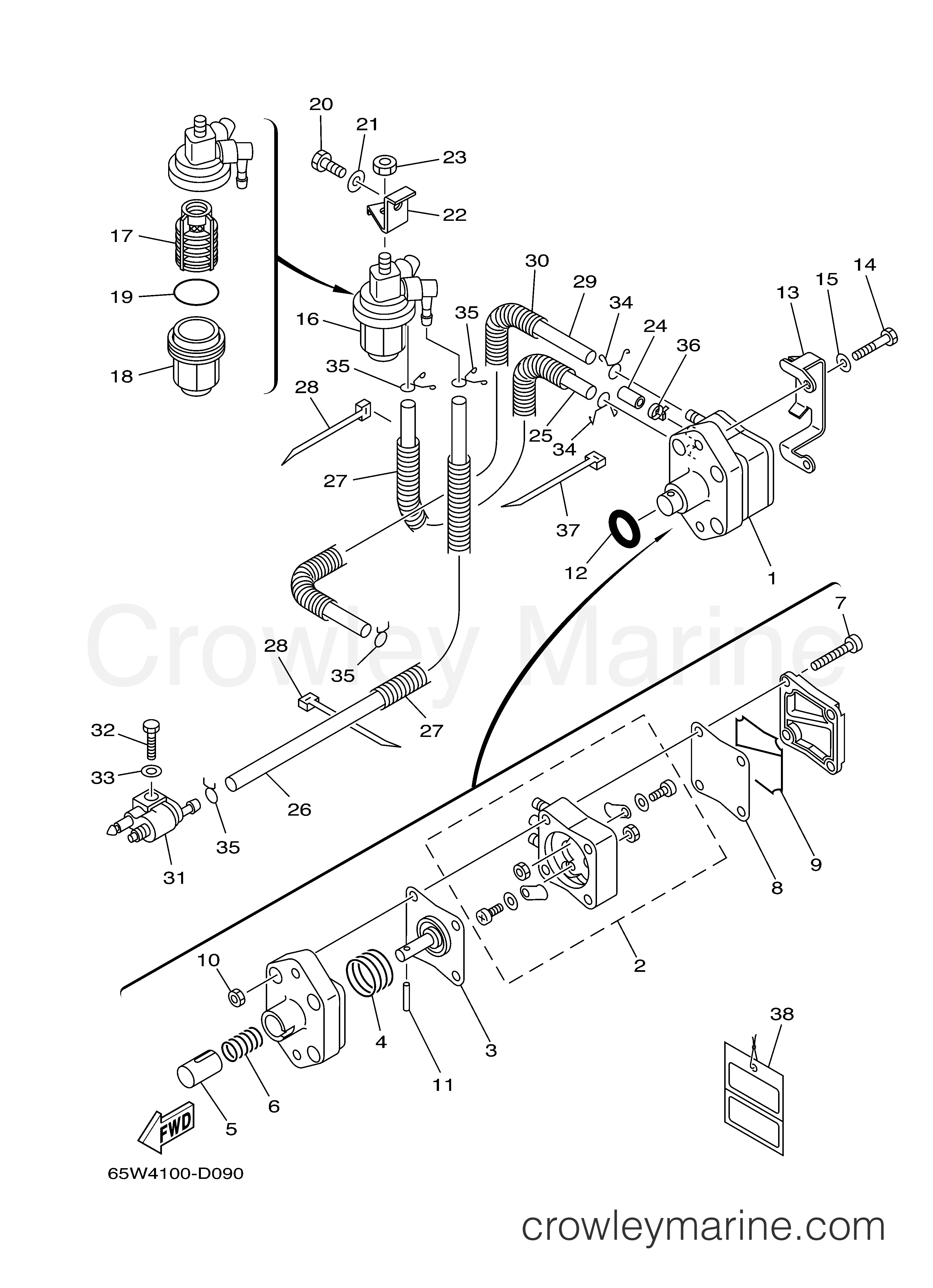 Yamaha Motors F25MLHD - FUEL 1