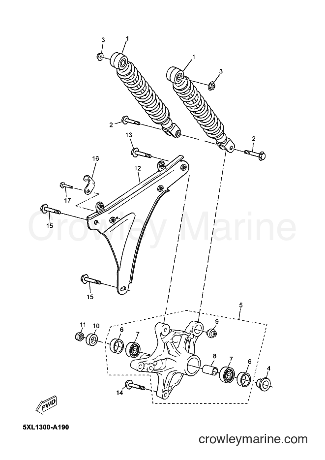 2003 Scooter YP180E - YP180E (5XM2) [060] - REAR ARM & SUSPENSION