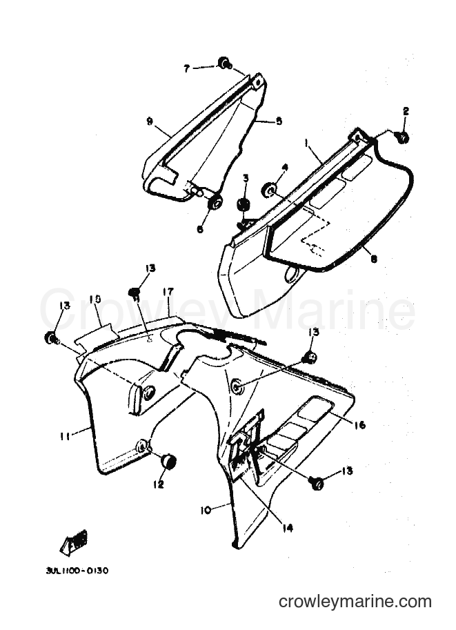 1990 Dirt Bike RT100 - RT100 (3UL1) [030] - SIDE COVER