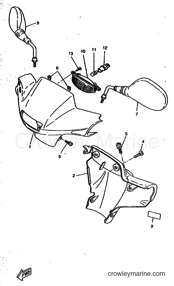 1997 Scooter CW50RSX - CW50RSX (4YF1) [999] - COWLING 1