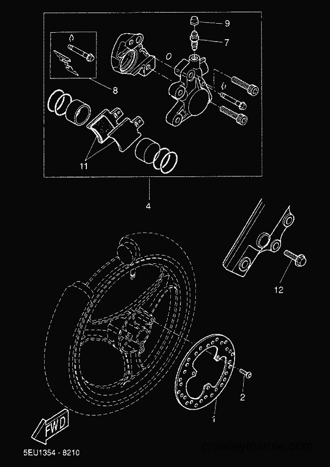 2000 Scooter YH50 - YH50 (5FV3) [020] - FRONT BRAKE CALIPER