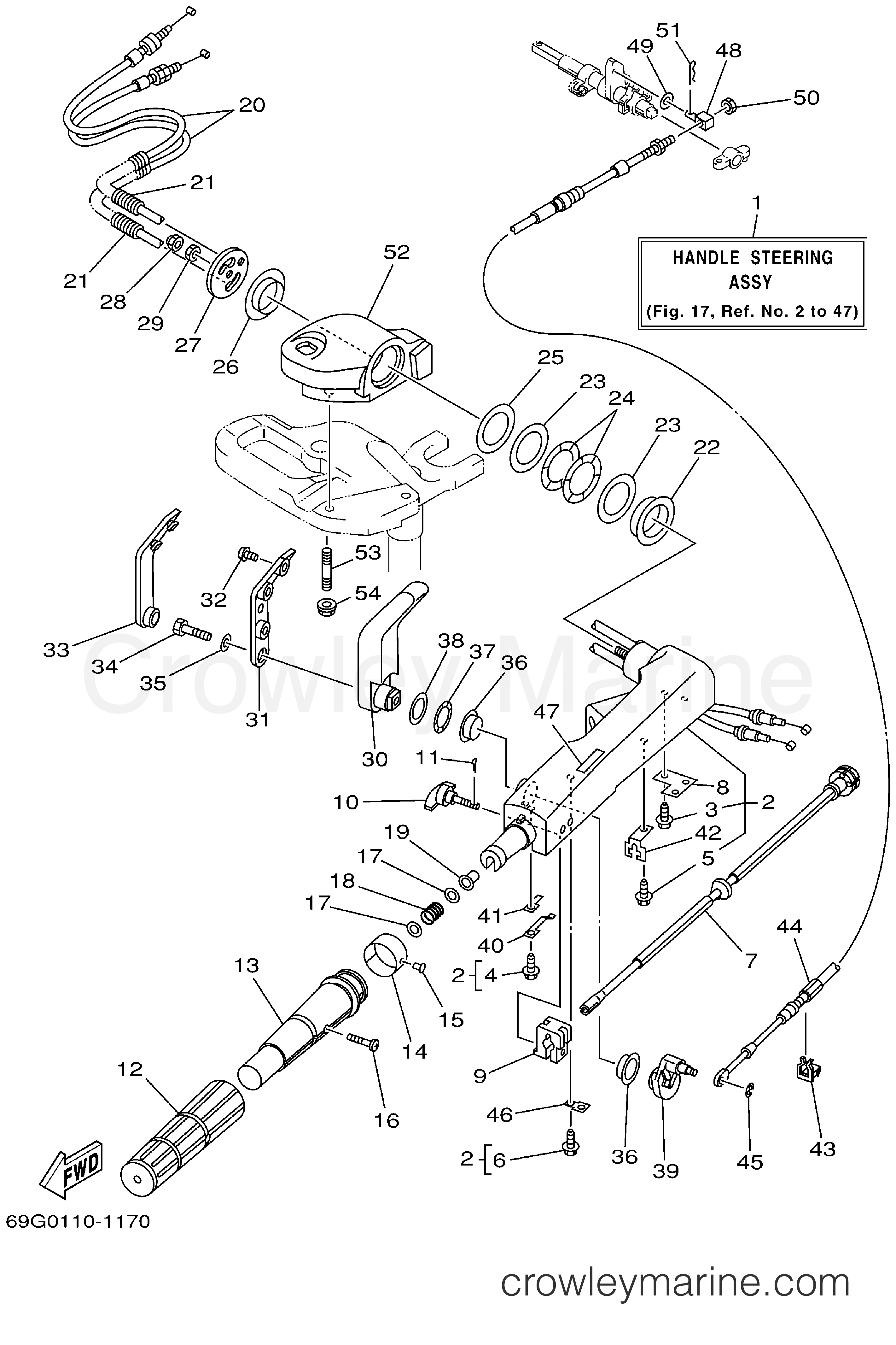 Yamaha Motors T8PXRZ - STEERING FOR PH