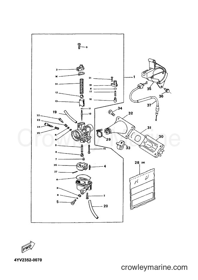 2002 Scooter TZR50 - TZR50 (4YV7) [010] - CARBURETOR