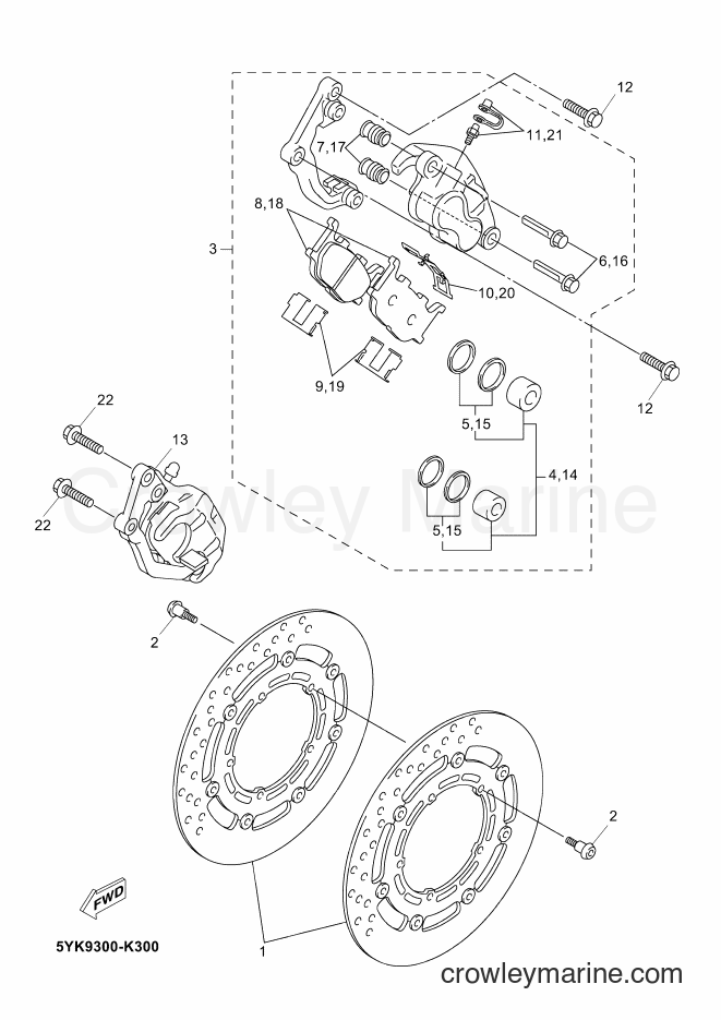 2012 Street Bike MT03 - MT03 (2BF1) [030] - FRONT BRAKE